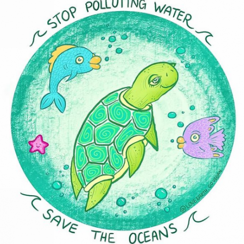 Stop Polluting Water, Save the Oceans - Marte Luna